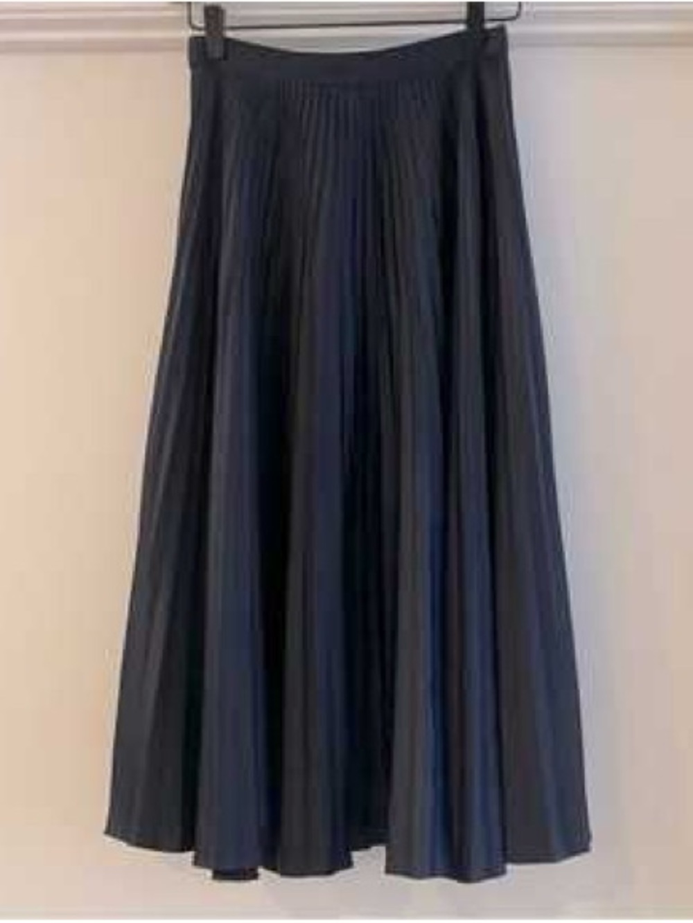 Club Monaco - Women's Navy Pleated Maxi Skirt